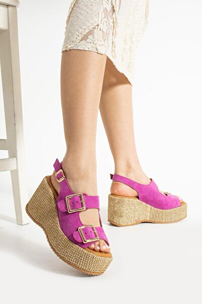 Yula Fashion Shoes Giona Genuine Suede Leather Women's Sandals