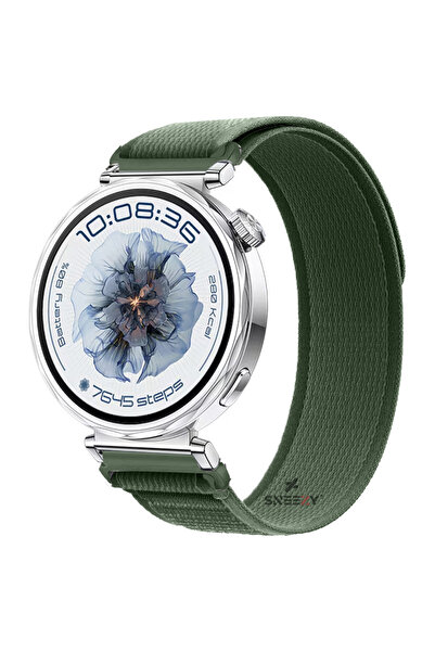 Sneezy Huawei Watch GT5 41mm Uyumlu Kordon Trail Loop Cırtlı Yumuşak Kumaş Şı...