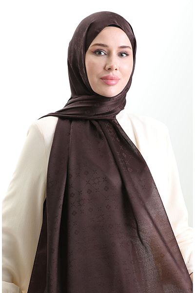 sefamerve Σάλι Karaca Jacquard 81097-03 Πικρό Καφέ