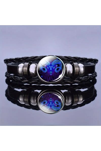 YIWU Shining Aries, Adjustable Faux Leather Bracelet, Suitable for Both Men and Women