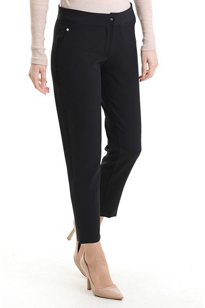 sefamerve Straight leg trousers 4004-04 black
