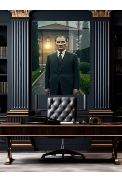 META CAM ATATÜRK TABLO CAM, OFİS,MODERN,DUVAR TABLO,ATATÜRK TABLO HEDİYELİK
