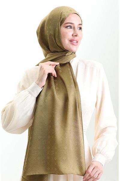 sefamerve Σάλι Karaca Jacquard 81097-10 Λαδί