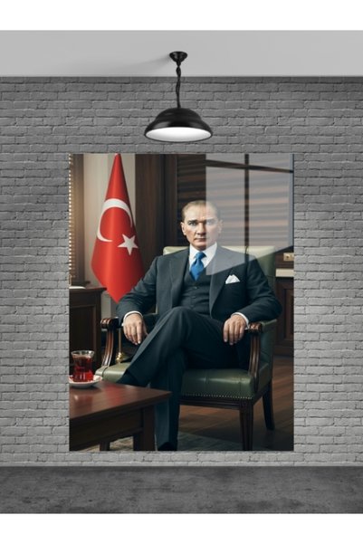 META CAM ATATÜRK TABLO CAM, OFİS,MODERN,DUVAR TABLO,ATATÜRK TABLO HEDİYELİK