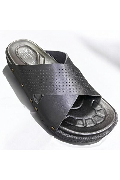 Desimod Full Orthopedic Black Men's Slippers with Soft Massage Inside