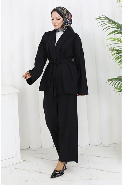 sefamerve Παντελόνι Kimono Σετ δύο τεμαχίων 11322-08 Mink