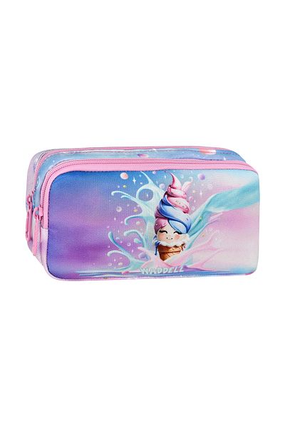 Niss Store New Mermaid Themed Two-Pocket Girl's Pencil Case