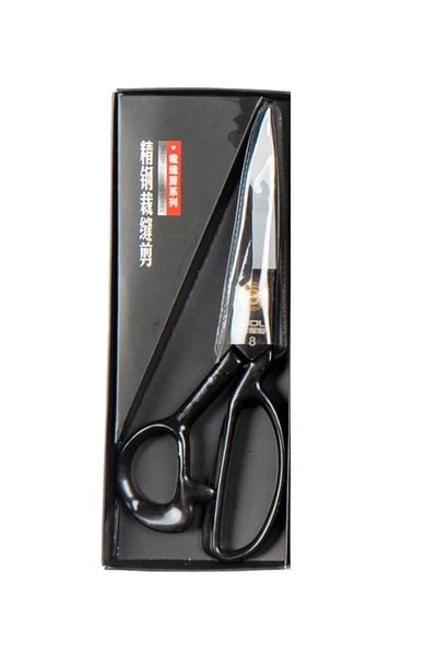 AOTS Tailor Scissors Black Metal Handle Number 8