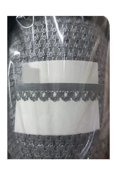 Evvel AVM Laundry Rubber Lace 1 cm 1 Meter Gray