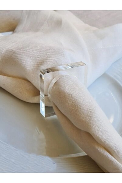 SeHa Design Seha Pleksi Akrilik Kare Desen Peçete Yüzüğü ( 4X4 CM ) 6 adet fiyatıdır