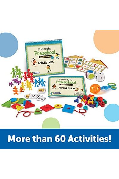 Learning Resources All Ready for Preschool Readiness Kit - 60 Activities Set, Ages 3+, Kindergartner