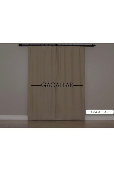 GACALLAR HOUSE Dable Blackout 3 Layer Stone Color Without Piles (Can Be Used as Day Fonperde Night Sunshield)