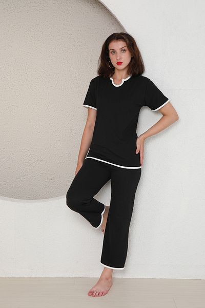FAMES PİJAMA Yazlik Combed Women's Pajama Set