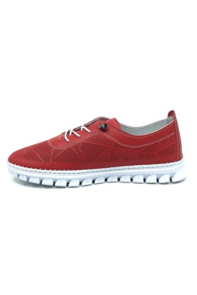 Taşpınar Ayakkabı Taşpınar 100% Genuine Leather Women's Orthopedic Summer Daily Smart Rubber Laced Shoes 36-41