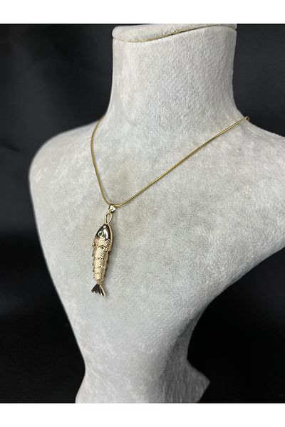 Mos Tespih Special Design Steel Fish Figured Necklace