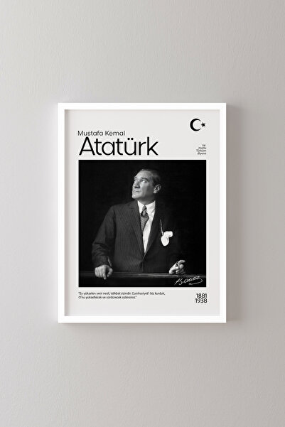 epiqart Atatürk - Beyaz Çerçeve