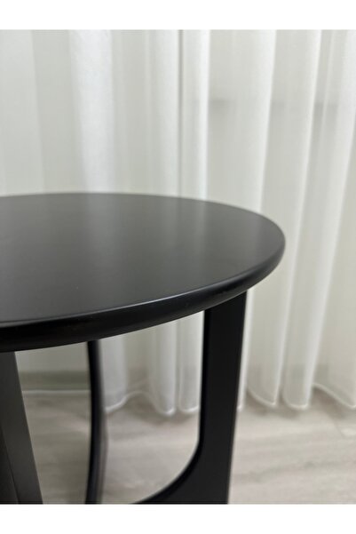 gnlm Siyah U Ayak Modern Yan Sehpa – Minimalist Metal Tasarım