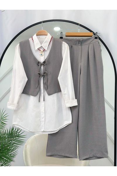 VOLT CLOTHİNG Women's Shirt Vest Pants Triple Suit