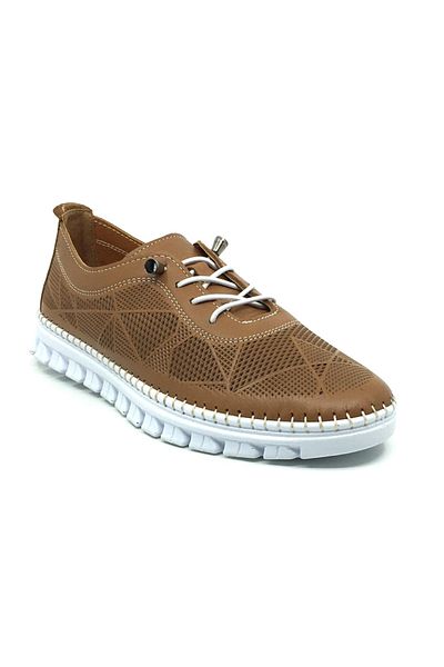 Taşpınar Ayakkabı Taşpınar 100% Genuine Leather Women's Orthopedic Summer Daily Smart Rubber Laced Shoes 36-41