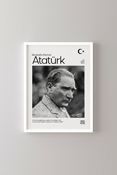 epiqart Atatürk - Beyaz Çerçeve