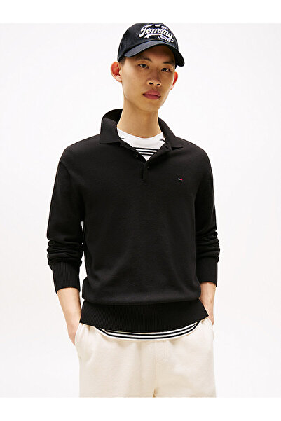 Tommy Hilfiger Erkek Siyah Triko Kazak