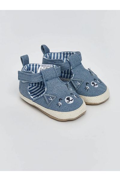 LC Waikiki LCW STEPS Сини обувки за първи стъпки с фигура на животни за бебешко момче