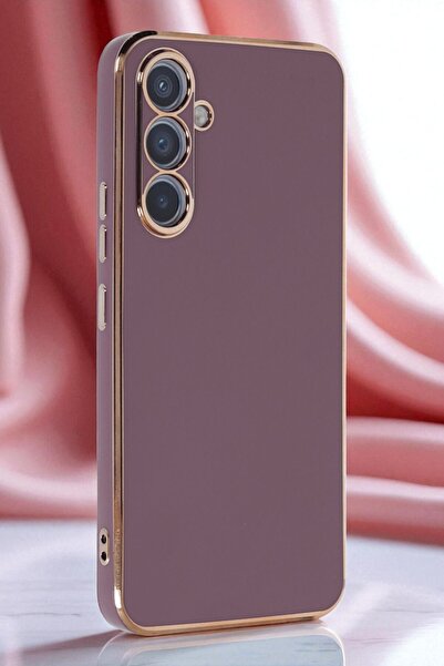 Hatreds Samsung Galaxy A54 Kılıf Gold Kenarlı Kamera Koruma Çıkıntılı Parlak ...