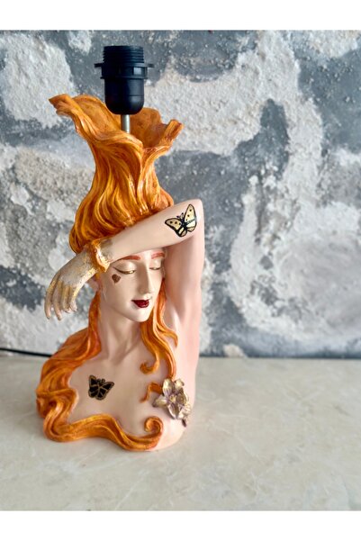 Kumsal Hobi Sanat Denizkızı Abajurlu Polyester Heykel