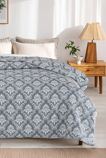 Lorien Baroq Patterned, Lorien Jacquard and Printed 100% Cotton Single Pique (Bedspread) – 155X235 cm