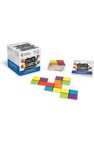 Learning Resources Learning Resources Color Cubed Strategy Game, Brain Boosting Matching 2-6 Players, 40 Pieces, Ages 5