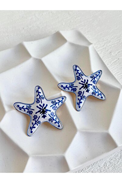 LENANORA أقراط منقوشة على شكل نجم البحر