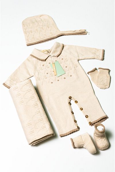 ZENİ BABY Newborn 5-Piece Knitted Knitwear Jumpsuit Set