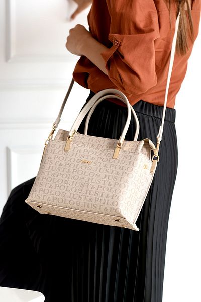 Just Polo Monogram Printed Women's Shoulder Bag