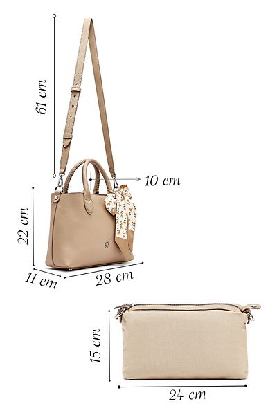 Derimod Women's Beige Long Strap Shoulder Bag 25Sbd250418
