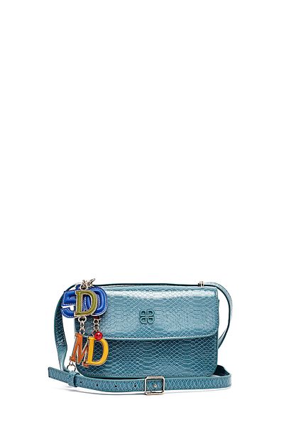 Derimod Women's Blue Printed Long Strap Crossbody Bag 25Sbd252540