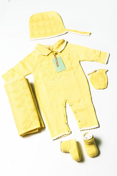 ZENİ BABY Newborn 5-Piece Knitted Knitwear Jumpsuit Set