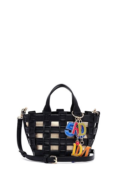 Derimod Women's Black Long Strap Knitted Shoulder Bag 25Sbd284829