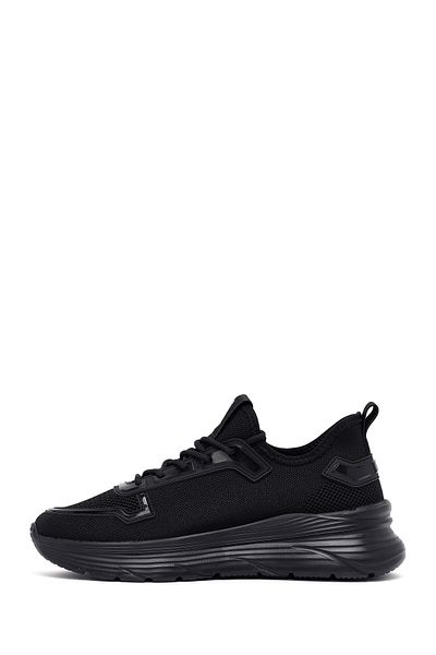 Derimod Zero Men's Black Lace-Up Thick Sole Fabric Sneaker 25Sfd69696F