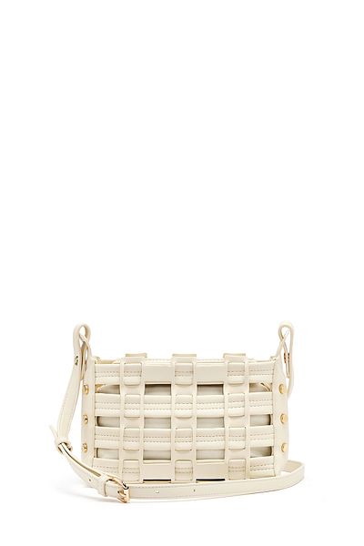 Derimod Women's Cream Long Strap Knitted Crossbody Bag 25Sbd284929