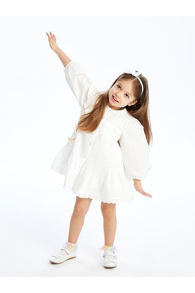 LC Waikiki Lcw Kids Crew Neck Basic Baby Girl Dress