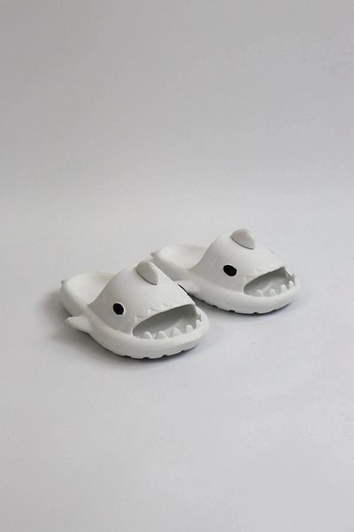 Combin Wg500 Shark White Unisex Full Orthopedic Slippers Shark Slides Children