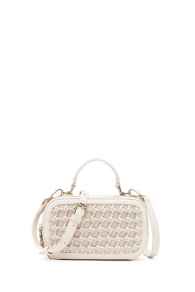 Derimod Women's Cream Long Strap Braided Crossbody Bag 25Sbd284529