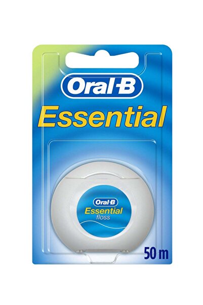 Oral-B Essential Floss Waxed 50m Mint(0772) --- أورال بي خيط اسنان مشمع 50متر نعناع
