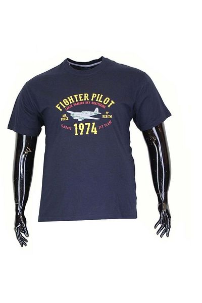 POLOPEPE Men's Plus Size T-Shirt 2121-Black - 4XL