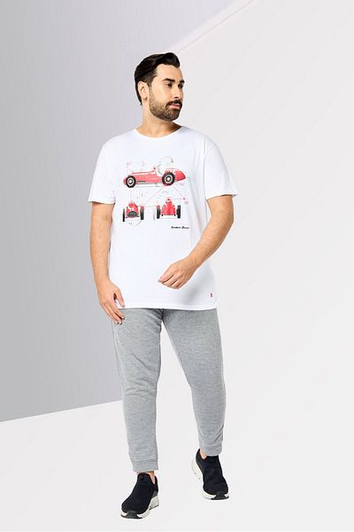 Scuderia Ferrari Men Sportswear Fit Short Sleeves Outdoor T-Shirt, White