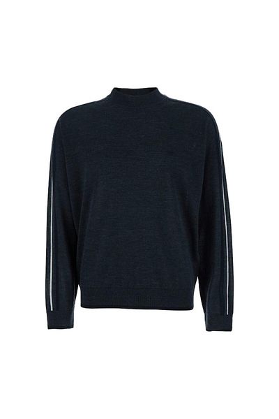 Emporio Armani Men's Regular Fit Round Neck Eagle Logo Long Sleeve Gray Sweater Em002423 Af14199-F8085