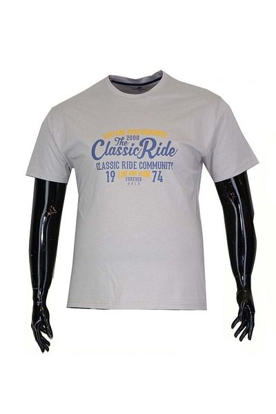 POLOPEPE Men's Plus Size T-Shirt 2120-Blue - 4XL