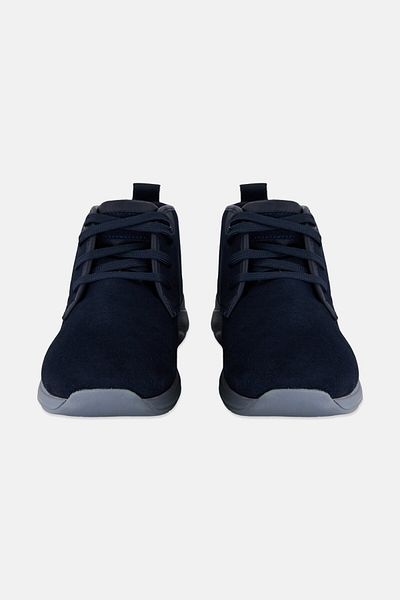 Geox Men Damiano Suede Lace Up Casual Shoes, Navy