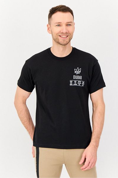 adidas Men Sportswear Fit Short Sleeve Outdoor T-Shirt, Black