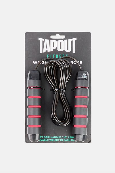 Tapout Weighted Jump Rope, Black